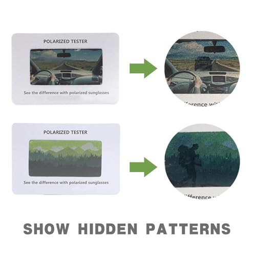 Polarized sunglasses size small, size test card check paper2
