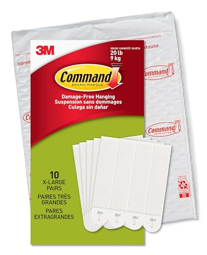 Command Bandes Adhésives pour Accrocher des Photos Blanches Très Grandes 10 Ensembles/Paquet SIOC