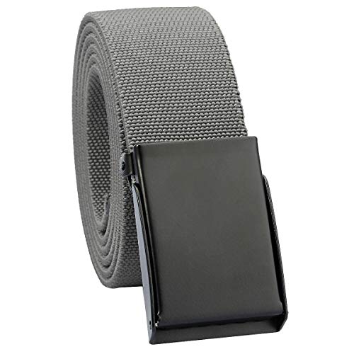 moonsix Elastic Web Belts for Men,Solid Color Stretch Military Style Flip-Top Belt