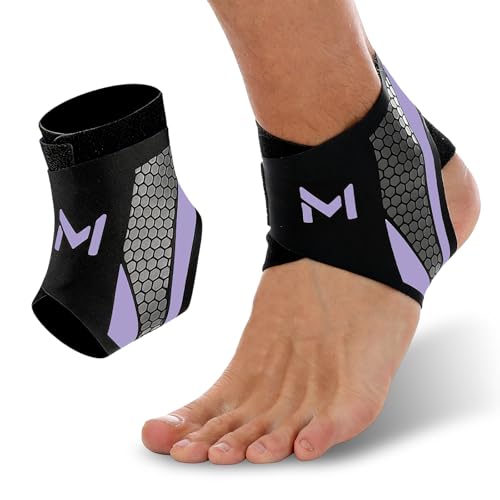 Ankle Brace Compression Support Stabilizer for Men Women Ankle Support with Adjustable Wrap for Sports Training and Daily Activity Protection Plantar Fasciitis Relief Tendonitis Sprained(Purple)