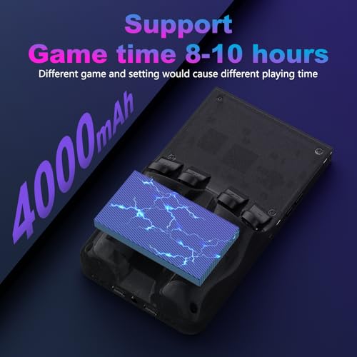 R36MAX Retro Handheld Game Console, 4.0 Inch 720x720 IPS Screen, 64GB Built-in 18,000+ Classic Game, Portable Hand Held Open Source Linux System, 4000mAh Battery Retro Gaming Console(Black 64GB) - Image 4