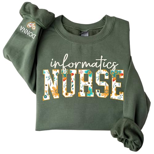Personalized Nurse Sweatshirt for Women, Custom Name & Specialties (ER, RN, NP, L&D), Nurse Gifts