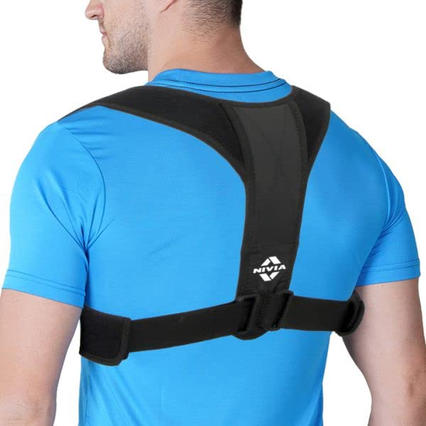 Nivia Posture Corrector, back Brace Posture for Corrector Therapy, Shoulder Belt for Lower & Upper Back Pain Relief with Back Support Plates Man & Woman Medium(Black) (B09DVZSJSV) Amazon Price History, Amazon Price Tracker