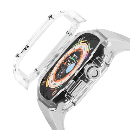 Kit modification Apple Watch Ultra 49mm coque transparente agate caoutchouc - 5