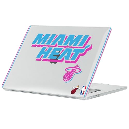 Coque MacBook Air 13.6 protection ordinateur portable rigide NBA Miami Heat noire transparente