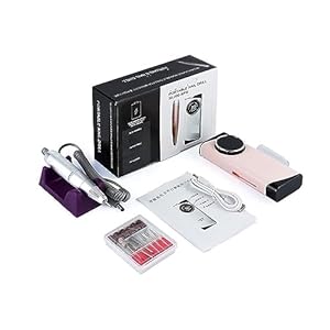 Nail Grinding Machine 30000RPM Rechargeable Nail Drill Manicure Machine Professional Nail Gel Polishing Remover Cordless Drill Set Nail Art Low Voice for DIY Home or Salon Mani-Pedis