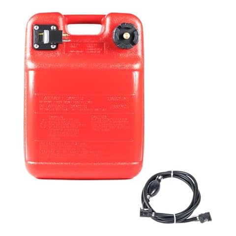 PumuHo Portable Outboard Boat Fuel Tank 6 Gallon/24L Cover