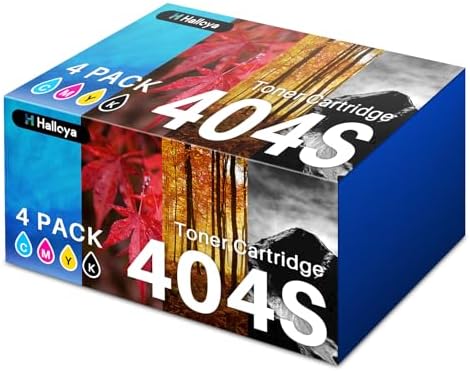 Halloya CLT-P404C CLT-K404S Multipack Toner Kompatible für Samsung C480W | Kompatible für Xpress SL-C480FW C430W C480FN C480 C430 C48X C43X Series (Schwarz Cyan Gelb Magenta,4er-Pa