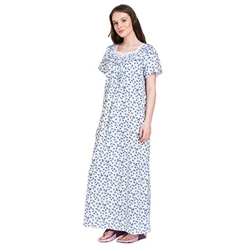 Image of Women's Cotton Nighty Night Gown Multicolore /Cotton Nighty for Pregnant Ladies /Women Night Gowns for Day Wear /Night Wear (Multicolour)(Available Sizes XL & XXL)