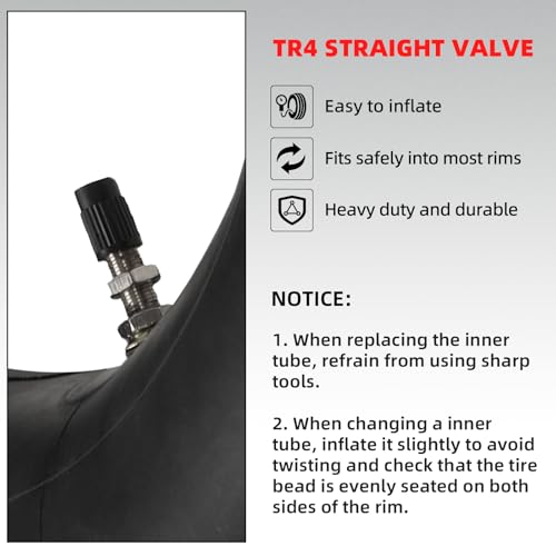 Image of AR-PRO 3.50 /4.10-18 Dirt Bike Inner Tubes with TR4 Straight Valve, Universal Heavy Duty 100 /90-18 inch 100 /100-18 inch 110 /80-18 inch 110 /90-18 inch Off-Road Motorcycle Tube and More (2-Pack)