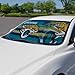 Fanmats 60056 NFL Jacksonville Jaguars Windshield Sun Auto Shade, Sun Shield Sun Visor | Accordion tri-fold for storage | 59