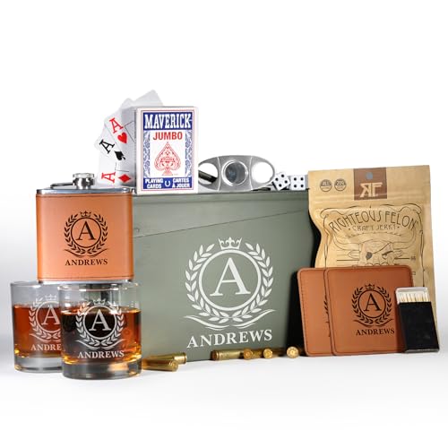 Personalized ammo box for men - custom can gift set