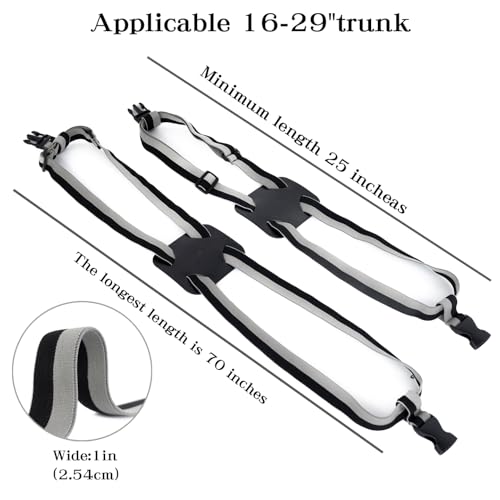 Luggage Straps Bag Bungees for Add a Bag Easy to Travel Suitcase Elastic Strap Belt (Gray/Black 1pcs)2