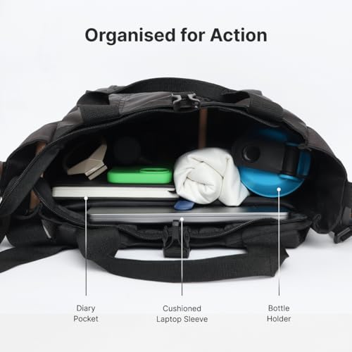 Image of CULT 35L Laptop Backpack, Water-Repellent Travel & Office Bag with Trolley Sleeve, 3-Way Carry System, Organiser Compartments with Shoe Bag - Unisex