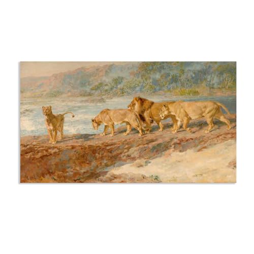 Impression Briton Rivière pour habiller un grand mur vide de salon 70x120cm