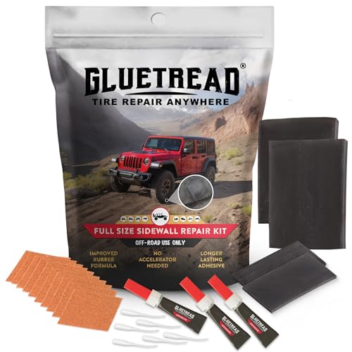 GlueTread Full-Size 4x4 Sidewall Tire Repair Kit | Sidewall Tire