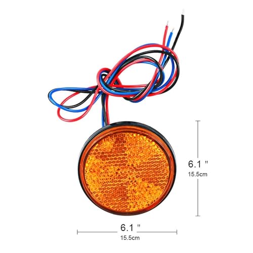 Luces traseras redondas de 12V para evitar colisiones con reflectores para camión 4