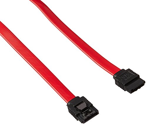 Monoprice 108784 18-Inch SATA 6Gbps Cable with Locking Latch, Red