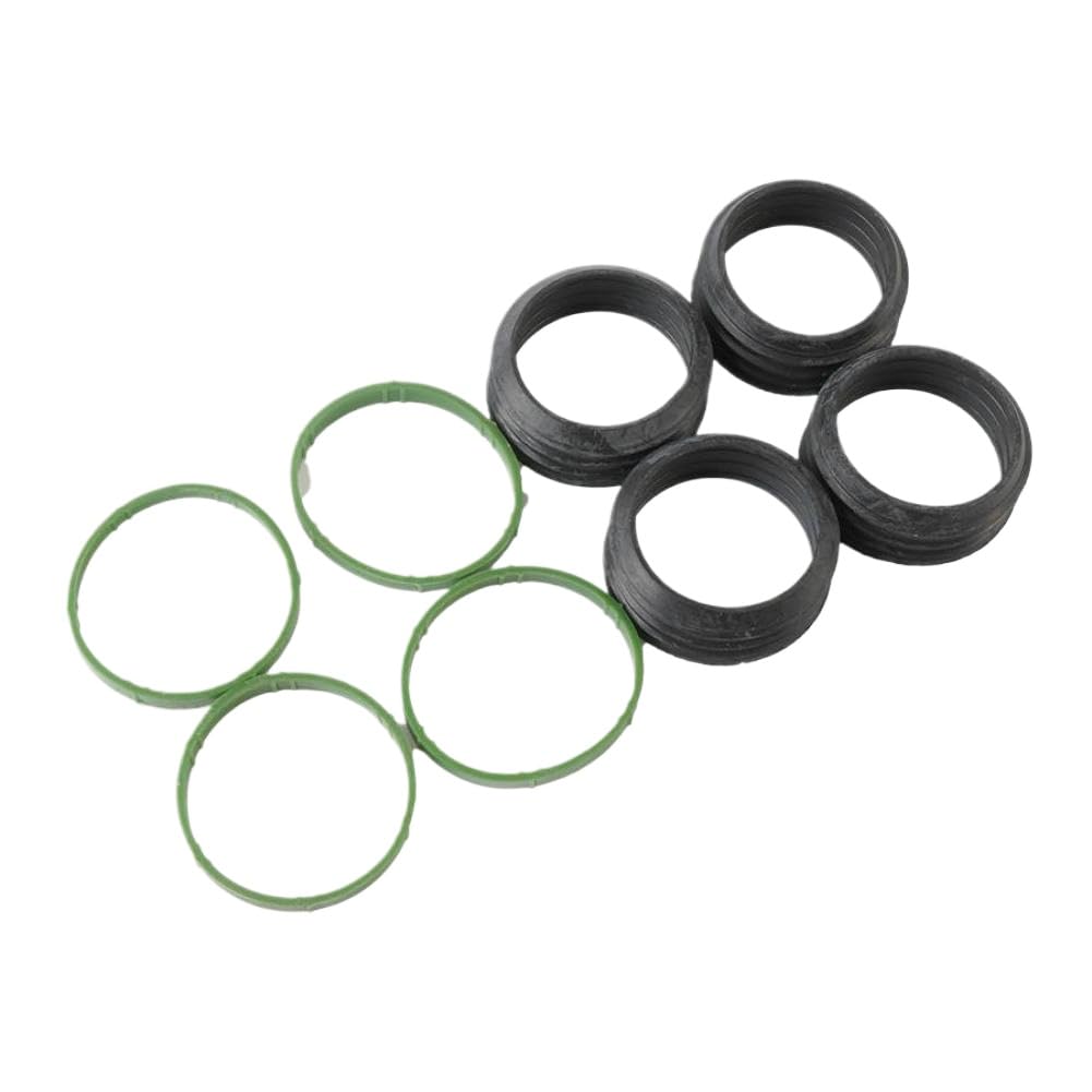 Engine Upper and Lower Intake Manifold Gasket Apron 06A133227B 06A133398F Compatible with MK4 Caddy Beetle (Car)(06A 133 227 B 4 PCS)