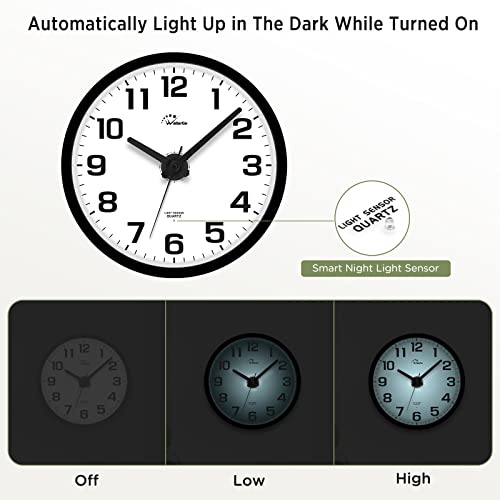 Wallarge Night Light Wall Clock For Bedroom thumb #2