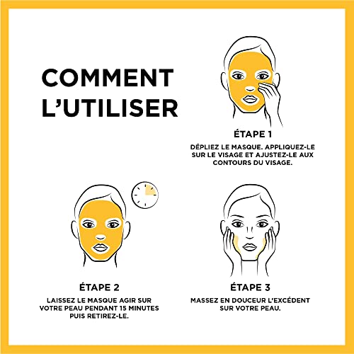 Masque Visage Tissu Vitamine C Booster D'eclat Skinactive Garnier Le Masque Tissu - vue 8