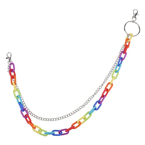 MERRYHAPY Rainbow Pants Belt Chain Waist Decor Stylish Belt for Women's Fashion Accessory