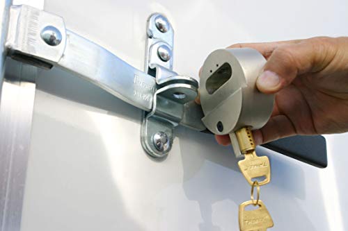 Trimax Thpxl Hockey Puck Internal Shackle Trailer Door Lock - Rekeyable, Stainless Steel #TOP3
