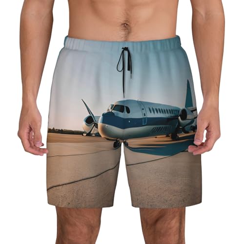 Short de bain homme imprimé avion à séchage rapide pour le surf