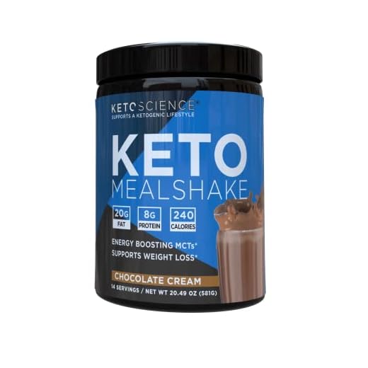 Keto Science Ketogenic Meal Shake Chocolate Dietary Supplement, Rich in MCTs and Protein, Keto and Paleo Friendly, Weight Loss, (14 servings), 20.7 Oz Packaging May Vary
