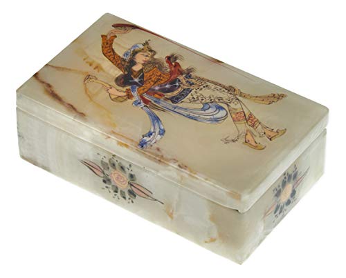LPUK - Joyero Serie 3, Reina de Baile Persa Exquisita Caja de joyería de mármol artístico 4 × 7 × 12