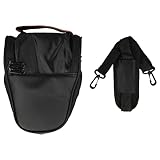 vhbw Kunststoff Tasche schwarz kompatibel mit Samsung N5, NX, NX1, NX10, NX100, NX1000, NX1100, NX30, NX300