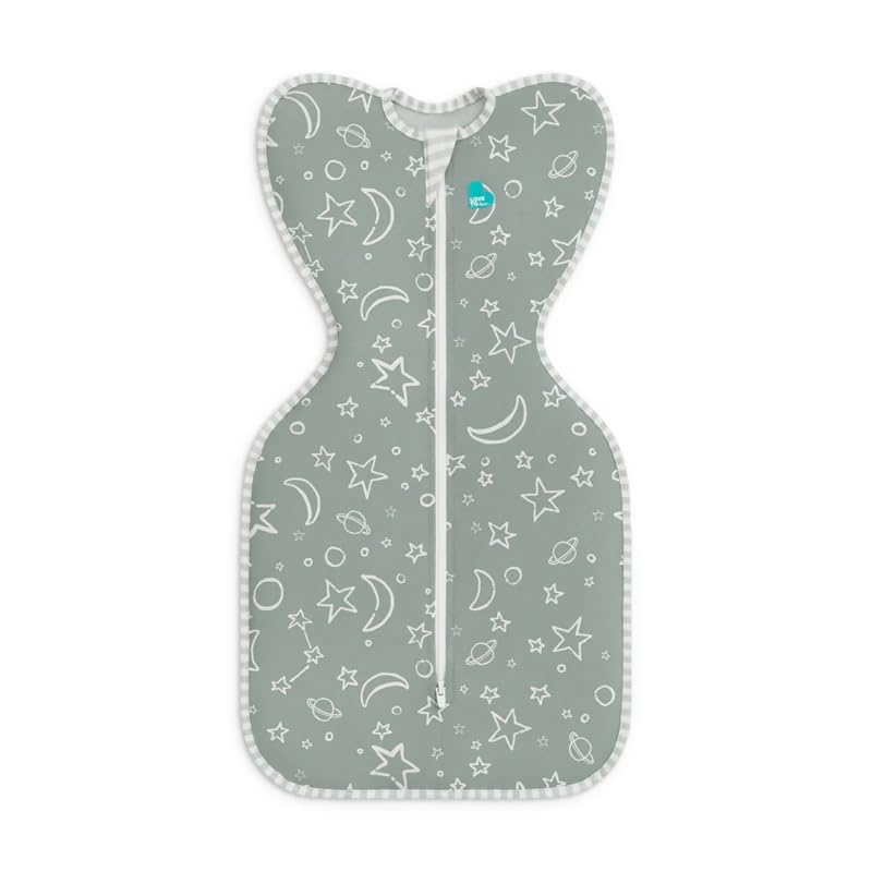 Image of Love To Dream Swaddle UP, Baby Sleep Sack, Twin Zipper For Easy Diaper Changes, Arms UP Position, Hip-Healthy, Lightweight & Breathable, Moderates Temperatures 20-24C, Small 1-3 Months, Olive