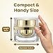 30g Upscale Refillable Acrylic Lotion Bottle With Screw Lid and PP Liner,Travel Empty Cosmetic Jar,Makeup Face Cream Eye Cream Holder Container for Sample Packaging Storage (Transparent+Golden)