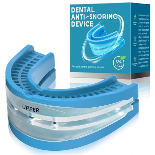 Anti Snoring Devices for Sleep Adjustable Anti Snoring Device Mouth Guard Sleeping Snore Stopper Mouthpiece Anti Snore Mouthpiece Device Stop Snoring Aids for Women Men (Sky Blue)