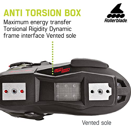 Image of Rollerblade Twister 110 Unisex Adult Fitness Inline Skate, Black /Red, Urban Performance Inline Skates