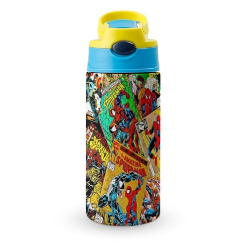 スパイダーマン ステンレス 水筒 サーモス 蓋付き 保温 保冷 真空断熱タンブラー 350ml 真空断熱マグカップ 直飲み スポーツボトルキッズ 子供 女の子 男の子 こども お手入れカンタン