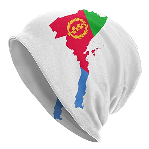 TZT Eritrean Flag map Beanie Hats Skull Cap Adult Knit Hat Soft Balaclava Baggy Hat Outdoor for Mens Womens
