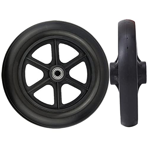 GRIRIW 2pcs Walker Caster Wheelios Computer Chair Wheels Drive Walkers for Wheel Chair Multipurpose Universal Wheel Front Wheel Wheelchair Caster Wheels Knee Walker Scooter Black Rubber