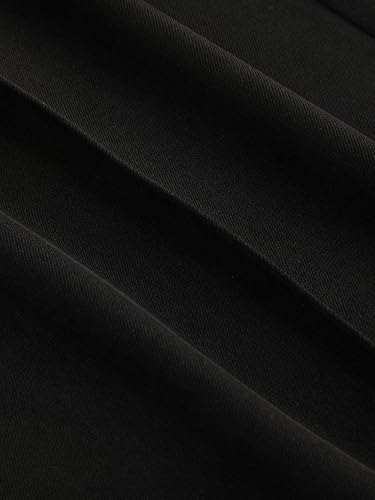 CIDER Mid Rise Elastic Waist Pocket Pleated Straight Leg Trousers4