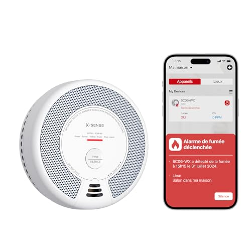 X-Sense SC06-WX Détecteur de Fumée et CO Wi-Fi
