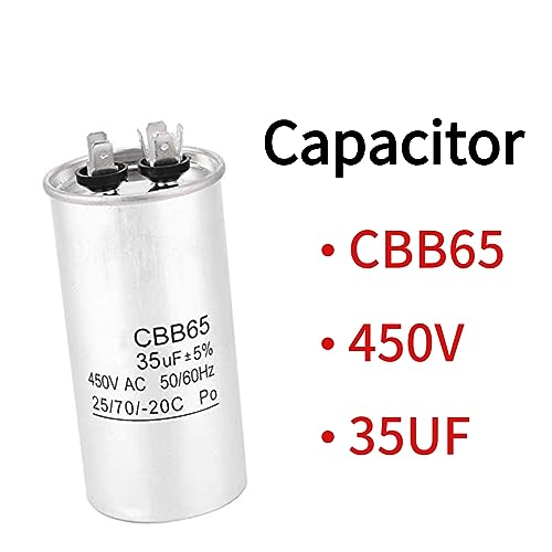 Zunate Condensatore, condensatore CBB65A 450V 35UF condensatore in foglio di alluminio condensatore di avviamento aria condizionata Condensatore di avviamento 450V 35UF