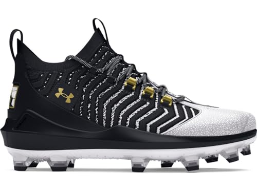 Under Armour Harper 9 Pro TPU - Men's (Black/White/Metallic Gold) Size 10