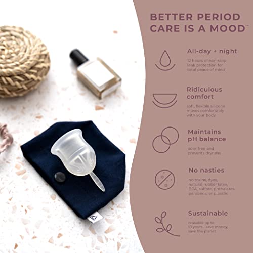 Image of VOXAPOD Menstrual Cup Large Size with Case - #1 Active Cup - Wear for 12 Hours - Most Comfortable, Easy Removal, Leak-Proof - Reusable Period Cup Medical-Grade Silicone - Heavy Flow