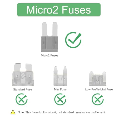 Image of KMH 25A Micro2 Fuse Kit Automotive Blade Fuses Kit for Car, Truck, RV, Boat, Motorcycle and Marine Vehicles |Circuit Breaker Protection Electronic Fuses Holder Safe Power Distribution, Pack of 10