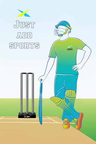 Image of Jaspo Cricket Wicket Set - 30 Inch Grey Plastic Stumps with Stand & Bails | Durable Cricket Wickets for Ground, Match, Tournament, Practice | Standard Size Cricket Kit for All Ages (Grey)