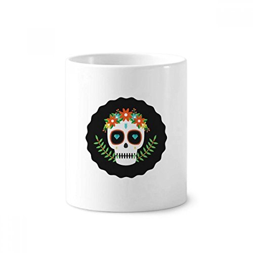 Tasse crânes du jour de la mort en céramique pour un bureau coloré