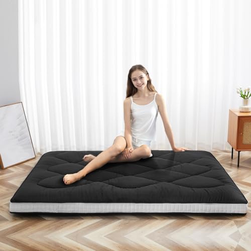 Lilypelle Japanese Floor Mattress Futon Mattress, Full Size 54'x 80' Foldable Roll Up Sleeping...