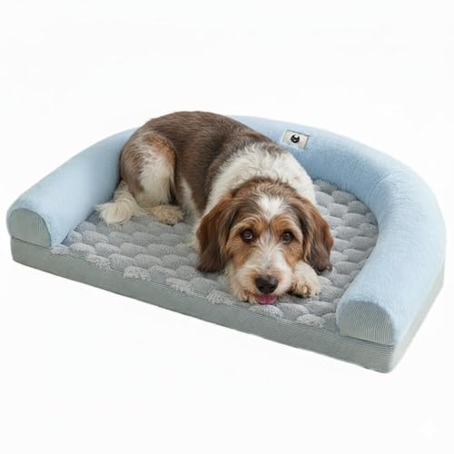 Lifetipsプチ・バセット・グリフォン・バンデーンU型 ペットベッド 犬 猫 クッション ソファ 丸洗い可 滑り止め 保温 四季対応 小型犬 中型犬 大型犬 多頭飼い 快適 枕付き 軽量 カバー取り外し インテリアに馴染む 圧縮梱包 極厚 やわらか 防