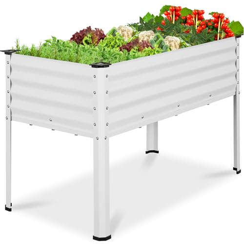 Best Choice Products 48x24x30in Galvanized Raised Garden Bed,...