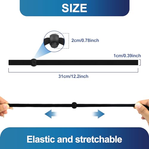 5PCS Unisex Glasses Straps, Black Adjustable Sport Safety Spectacle Neck Cord Sunglasses Lanyard Eyeglasses String Holder Straps, Non-Slip Eyewear Retainer For Men Women Running Reading Sports